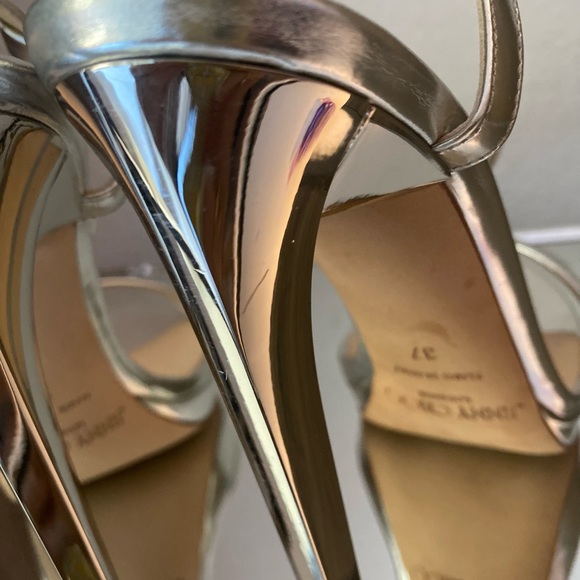 New Jimmy Choo Claudette 120 silver 37 $975 - Picture 7 of 9